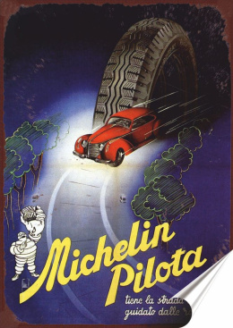 Michelin Plakat Samoprzylepny Plakietka(motyw metalowego szyldu)#07195