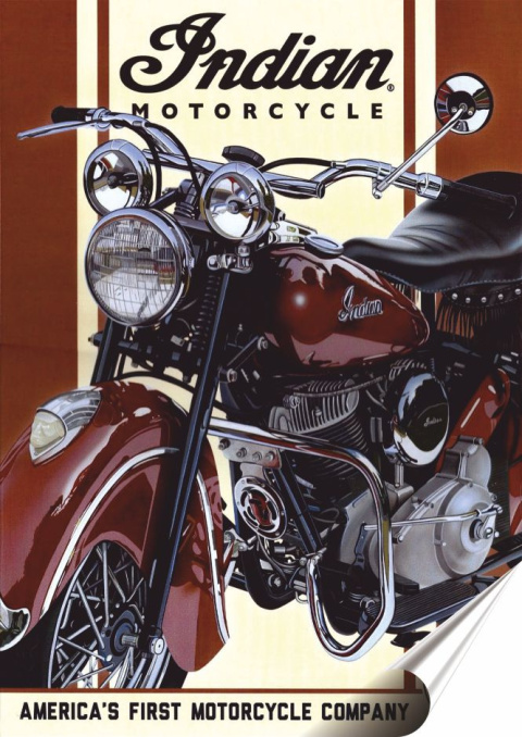 Harley Plakat Samoprzylepny Retro Plakietka(motyw metalowego szyldu)#07242