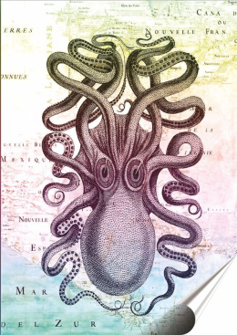 Rum Kraken Plakat Samoprzylepny Plakietka(motyw metalowego szyldu)#07255