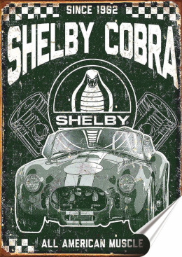 Cobra Plakat Samoprzylepny Retro Plakietka(motyw metalowego szyldu)#07279