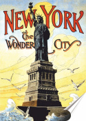 New York Plakat Samoprzylepny Plakietka(motyw metalowego szyldu)#07501