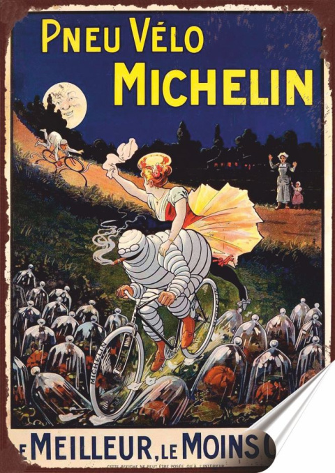 Michelin Plakat Samoprzylepny Plakietka(motyw metalowego szyldu)#07502