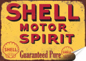 Shell Plakat Samoprzylepny Retro Plakietka(motyw metalowego szyldu)#07536