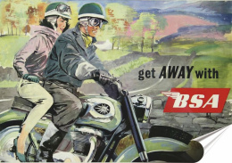 Motocykl Plakat Samoprzylepny Plakietka(motyw metalowego szyldu)#07549