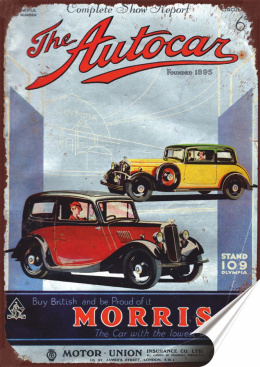 Morris Plakat Samoprzylepny Retro Plakietka(motyw metalowego szyldu)#07603