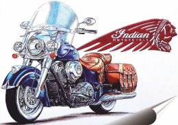 Harley Plakat Samoprzylepny Retro Plakietka(motyw metalowego szyldu)#07609