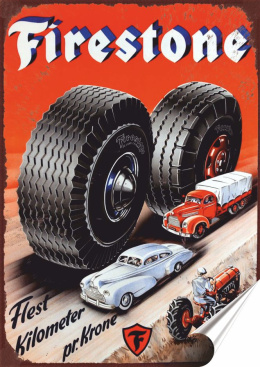 Firestone Plakat Samoprzylepny Plakietka(motyw metalowego szyldu)#07644