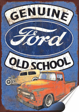 Ford Plakat Samoprzylepny Retro Plakietka(motyw metalowego szyldu)#07744