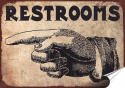 Restrooms Plakat Samoprzylepny Plakietka(motyw metalowego szyldu)#07769