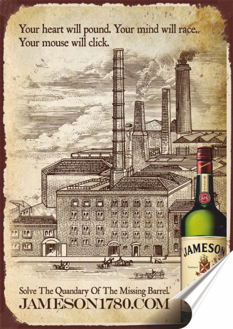 Whiskey Plakat Samoprzylepny Plakietka(motyw metalowego szyldu)#07780