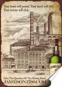 Whiskey Plakat Samoprzylepny Plakietka(motyw metalowego szyldu)#07816