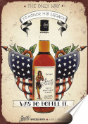 Rum Plakat Samoprzylepny Retro Plakietka(motyw metalowego szyldu)#07891