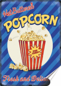 Popcorn Plakat Samoprzylepny Plakietka(motyw metalowego szyldu)#07954