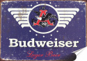 Budweiser Plakat Samoprzylepny Plakietka(motyw metalowego szyldu)#07959