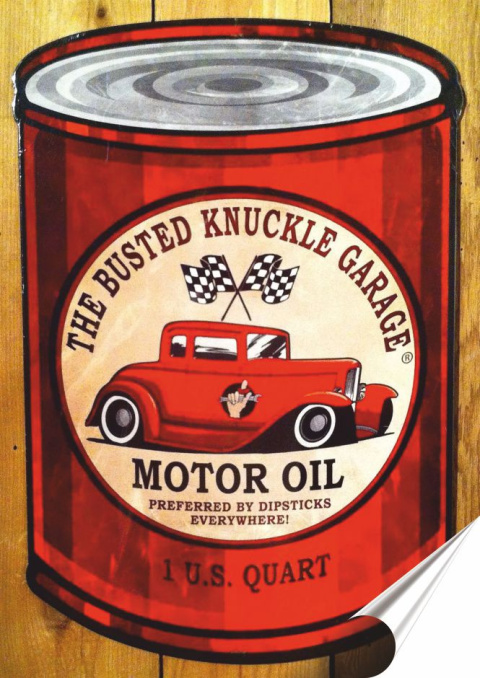 Motor oil Plakat Samoprzylepny Plakietka(motyw metalowego szyldu)#07983