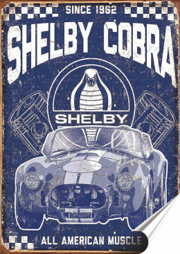 Cobra Plakat Samoprzylepny Retro Plakietka(motyw metalowego szyldu)#08129