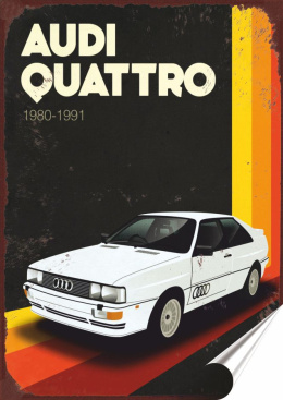 Audi Plakat Samoprzylepny Retro Plakietka(motyw metalowego szyldu)#08167