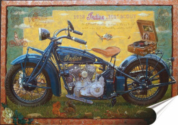 Harley Plakat Samoprzylepny Plakietka(motyw metalowego szyldu)#08224