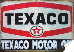 Texaco Plakat Samoprzylepny Plakietka(motyw metalowego szyldu)#08325