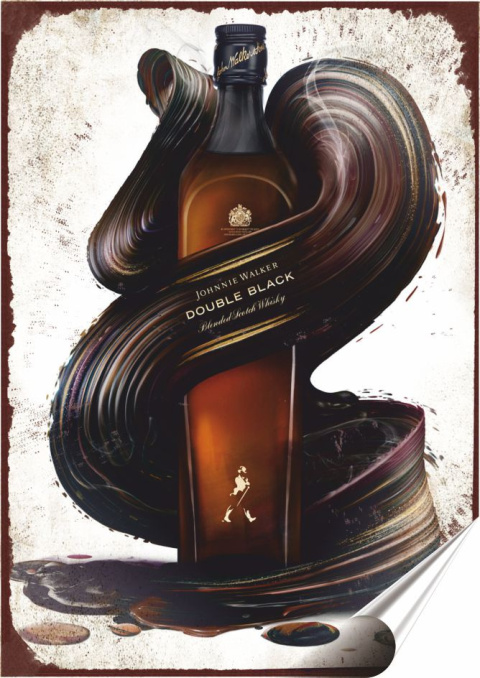 Whiskey Plakat Samoprzylepny Plakietka(motyw metalowego szyldu)#08355