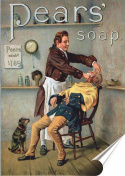 Barber shop Plakat Samoprzylepny Plakietka(motyw metalowego szyldu)#08468