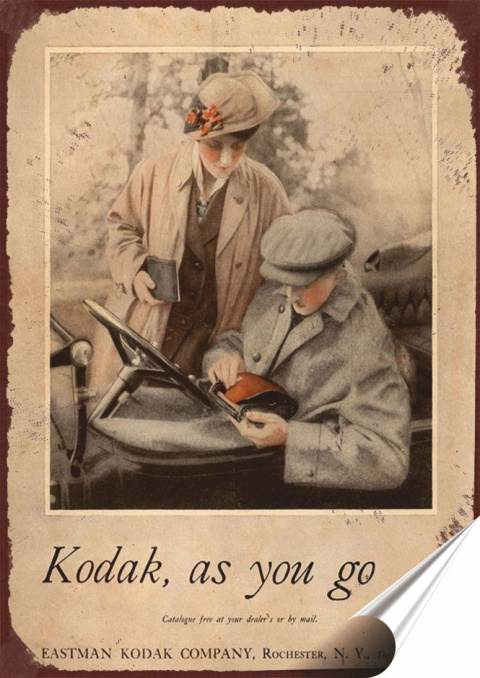 Kodak Plakat Samoprzylepny Retro Plakietka(motyw metalowego szyldu)#08490