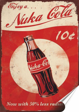 Nuka Cola Plakat Samoprzylepny Plakietka(motyw metalowego szyldu)#08520