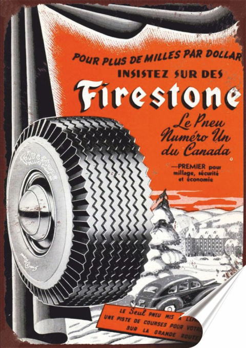 Firestone Plakat Samoprzylepny Plakietka(motyw metalowego szyldu)#08532