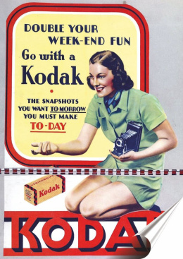 Kodak Plakat Samoprzylepny Retro Plakietka(motyw metalowego szyldu)#08535