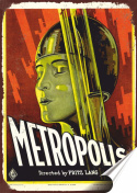 Metropolis Plakat Samoprzylepny Plakietka(motyw metalowego szyldu)#08641