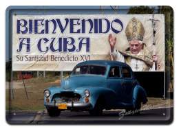BIENVENIDO A CUBA METALOWY SZYLD OBRAZEK #01970