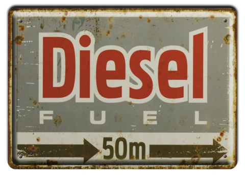 DIESEL METALOWY SZYLD PLAKAT VINTAGE RETRO #00722