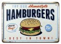 HAMBURGERS METALOWY SZYLD PLAKAT RETRO #07525