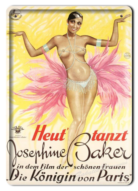 JOSEPHINE BAKER METALOWY SZYLD PLAKAT RETRO #01911