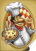 Pizza Plakat Samoprzylepny Retro Plakietka(motyw metalowego szyldu)#08806