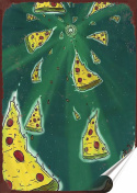 Pizza Plakat Samoprzylepny Retro Plakietka(motyw metalowego szyldu)#08809