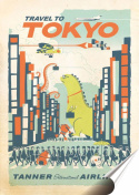 Tokjo Plakat Samoprzylepny Retro Plakietka(motyw metalowego szyldu)#09374