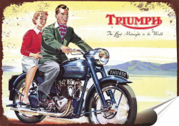 Triumph Plakat Samoprzylepny Plakietka(motyw metalowego szyldu)#09403