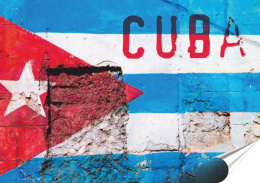 Kuba Plakat Samoprzylepny Retro Plakietka(motyw metalowego szyldu)#10456