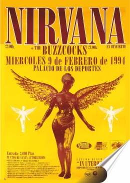 Rock Koncert Plakat Samoprzylepny Plakietka(motyw metalowego szyldu)#10754