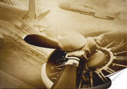 Samolot Plakat Samoprzylepny Plakietka(motyw metalowego szyldu)#10787