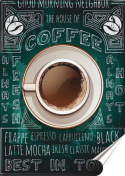 Kawa Plakat Samoprzylepny Retro Plakietka(motyw metalowego szyldu)#10792