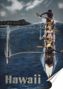 Hawaje Plakat Samoprzylepny Plakietka(motyw metalowego szyldu)#10810