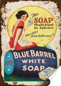 Mydło Plakat Samoprzylepny Retro Plakietka(motyw metalowego szyldu)#10881