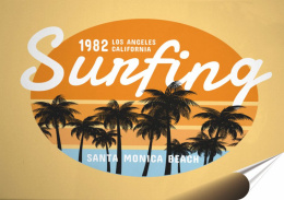 Serfing Plakat Samoprzylepny Plakietka(motyw metalowego szyldu)#10957