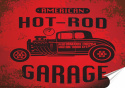 Garaż Plakat Samoprzylepny Retro Plakietka(motyw metalowego szyldu)#10961