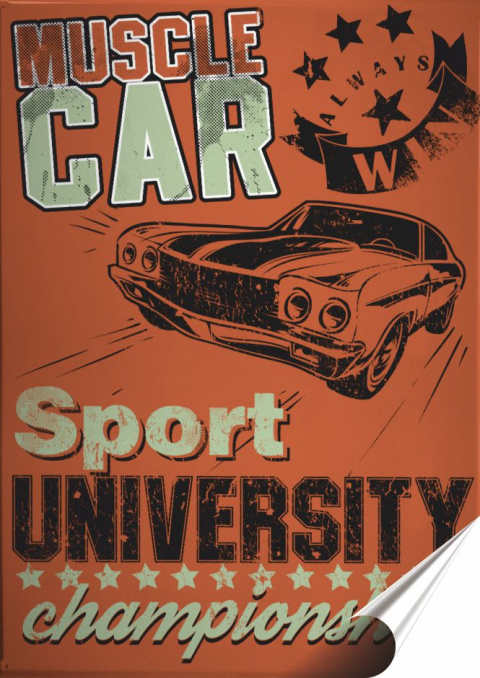 Garaż Plakat Samoprzylepny Retro Plakietka(motyw metalowego szyldu)#10963