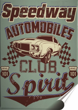 Garaż Plakat Samoprzylepny Retro Plakietka(motyw metalowego szyldu)#10964