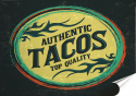 Tacos Plakat Samoprzylepny Retro Plakietka(motyw metalowego szyldu)#10966