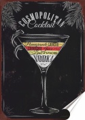 Koktail Plakat Samoprzylepny Plakietka(motyw metalowego szyldu)#10970